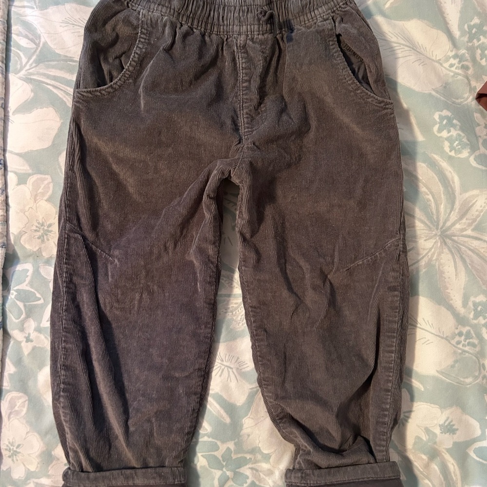 Zara Kids Charcoal Lined Corduroy Pants
